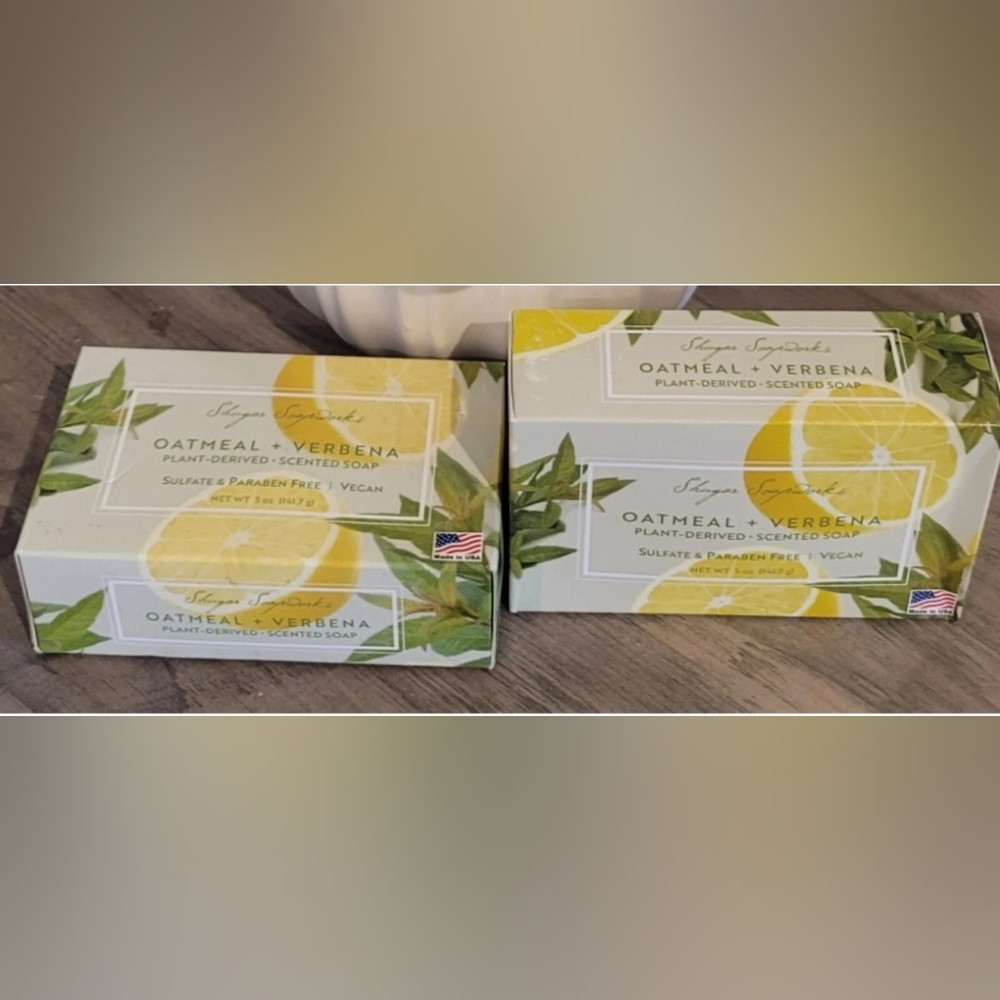 Oatmeal & Verbena Vegan Soap 2pc Set Sufate & Paraben Free